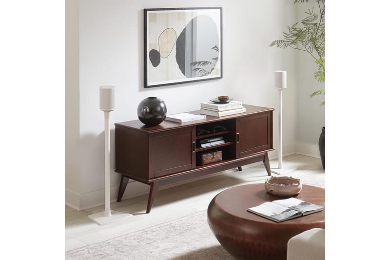 Gulvstativ Sanus til Sonos ERA 100 2 dele - Hvid - Møbler - TV borde & mediemøbler - Mediestativ & vægbeslag