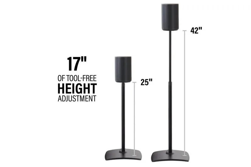 Gulvstativ Sanus til Sonos ERA 100 2 dele - Sort - Møbler - TV borde & mediemøbler - Mediestativ & vægbeslag