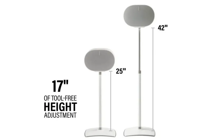 Gulvstativ Sanus til Sonos ERA 300 2 dele - Hvid - Møbler - TV borde & mediemøbler - Mediestativ & vægbeslag