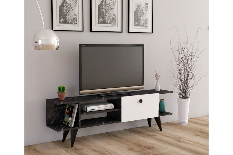 Gurnar TV-bord 120 cm - Sort/Hvid - TV-borde