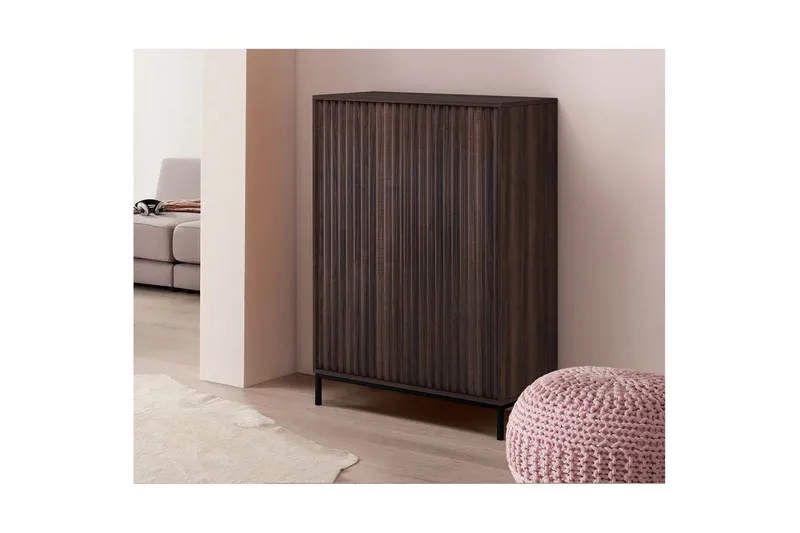 Højskab Celine Brun - Brun - Opbevaring - Skab - Skabe