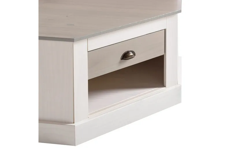 Højskab Toby Hvid/Grå, 185x90x65 cm - Hvid/Grå, 185x90x65 cm - Møbler - Entrémøbler - Møbelsæt til hall og entre