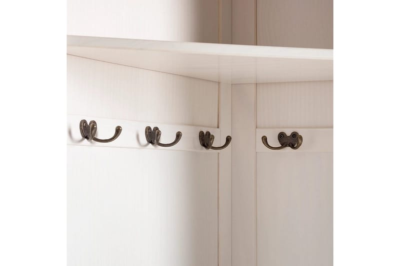 Højskab Toby Hvid/Grå, 185x90x65 cm - Hvid/Grå, 185x90x65 cm - Møbler - Entrémøbler - Møbelsæt til hall og entre