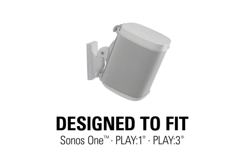 Højttalerbeslag Sanus for Sonos One SL Play:1 og Play:3 Hvid - Hvid - Møbler - TV borde & mediemøbler - Mediestativ & vægbeslag