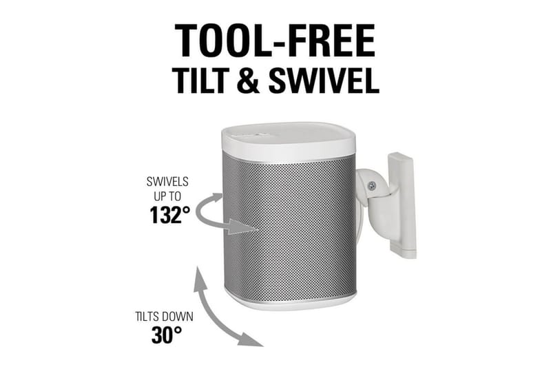 Højttalerbeslag Sanus for Sonos One SL Play:1 og Play:3 Hvid - Hvid - Møbler - TV borde & mediemøbler - Mediestativ & vægbeslag