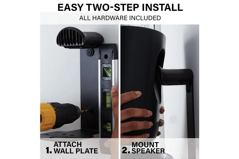 Højttalerbeslag Sanus til Sonos Move - Sort - Møbler - TV borde & mediemøbler - Mediestativ & vægbeslag