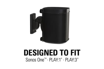 Højttalerbeslag Sanus til Sonos One SL Play:1 og Play:3 - Sort - Møbler - TV borde & mediemøbler - Mediestativ & vægbeslag