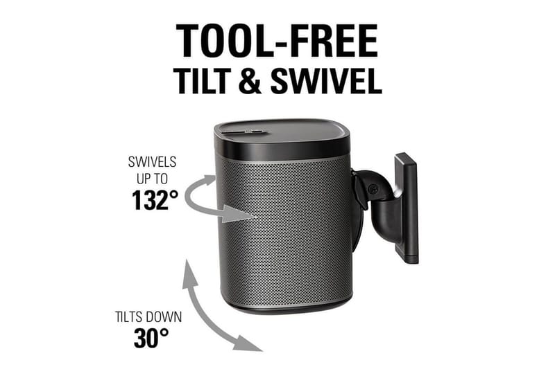 Højttalerbeslag Sanus til Sonos One SL Play:1 og Play:3 - Sort - Møbler - TV borde & mediemøbler - Mediestativ & vægbeslag