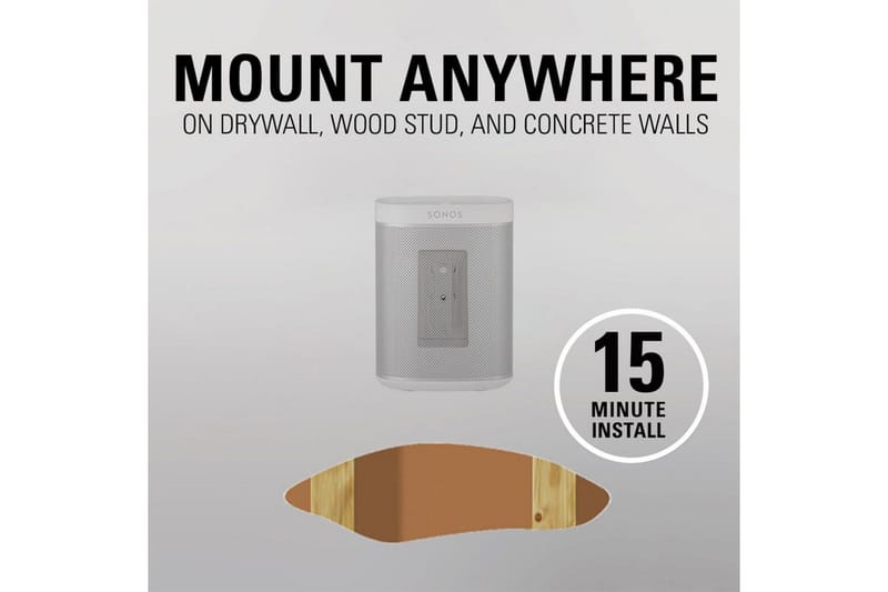 Højttalerbeslag Sanus til Sonos One SL Play:1 og Play:3 - Hvid - Møbler - TV borde & mediemøbler - Mediestativ & vægbeslag