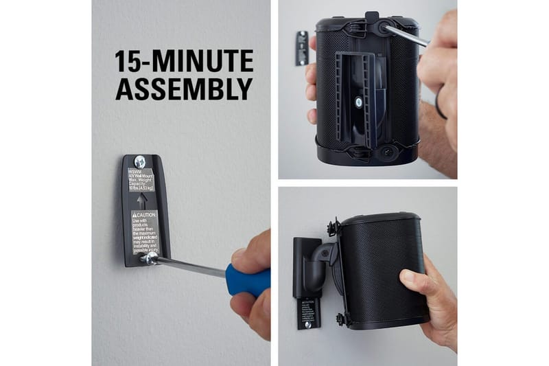 Højttalerbeslag Sanus til Sonos One SL Play:1 og Play:3 - Sort - Møbler - TV borde & mediemøbler - Mediestativ & vægbeslag