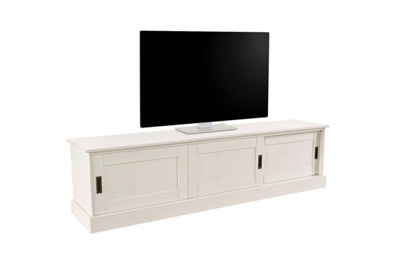 Harry Gulvstående TV-bord 170 cm med Opbevaring i Fyr, Hvid