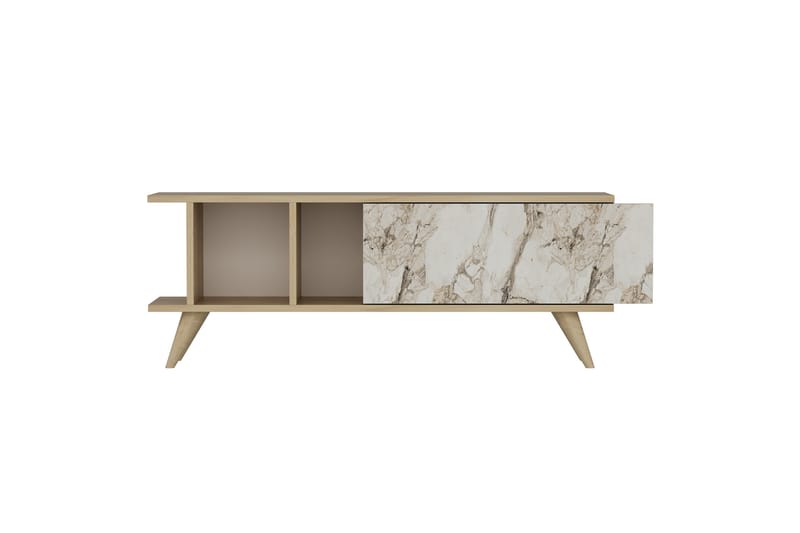 Hattie Tv-bænk 120 cm - Eg/Marmor - Møbler - TV borde & mediemøbler - TV-borde