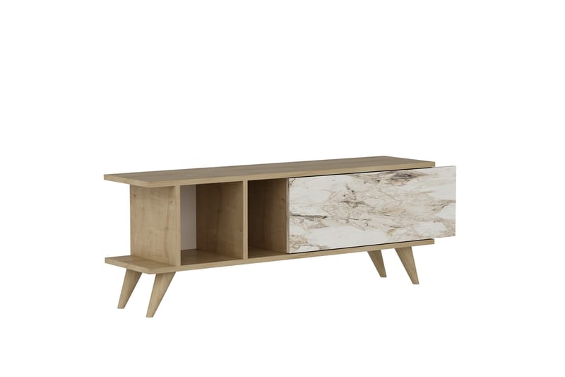 Hattie Tv-bænk 120 cm - Eg/Marmor - Møbler - TV borde & mediemøbler - TV-borde