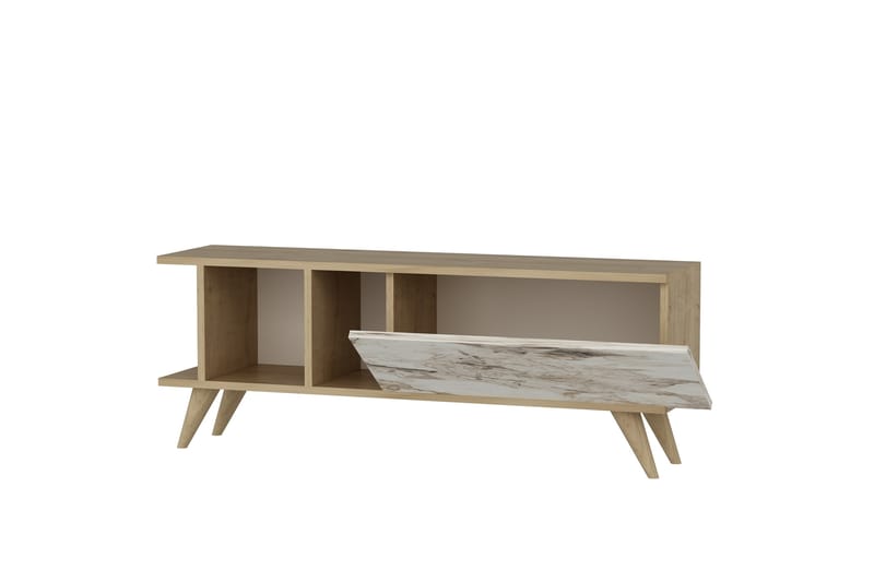 Hattie Tv-bænk 120 cm - Eg/Marmor - Møbler - TV borde & mediemøbler - TV-borde