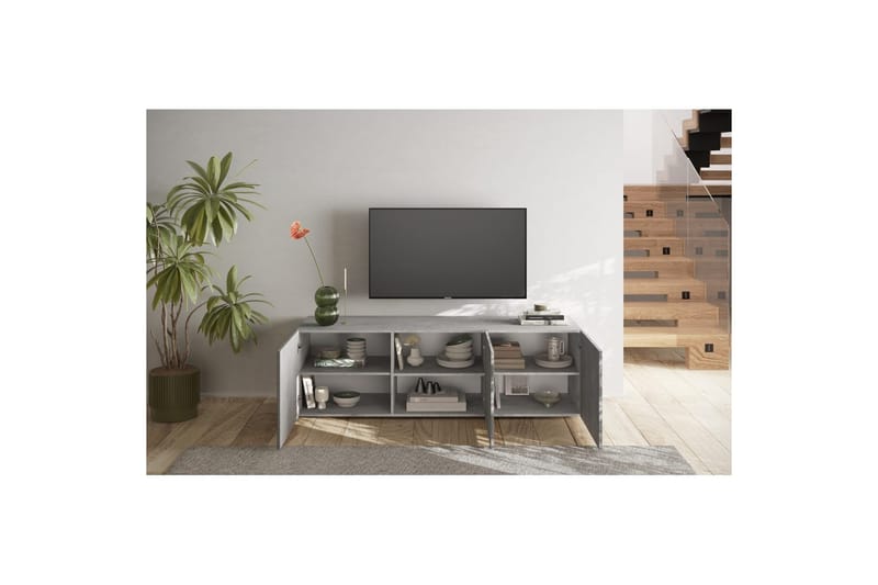 Hawell TV-bord 181 cm - Grå - Møbler - TV borde & mediemøbler - TV-borde