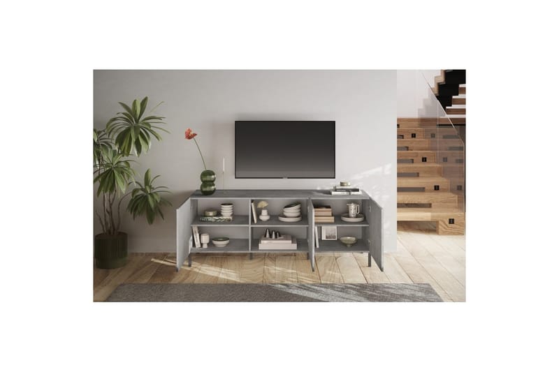 Hawell TV-bord 181 cm - Grå - Møbler - TV borde & mediemøbler - TV-borde
