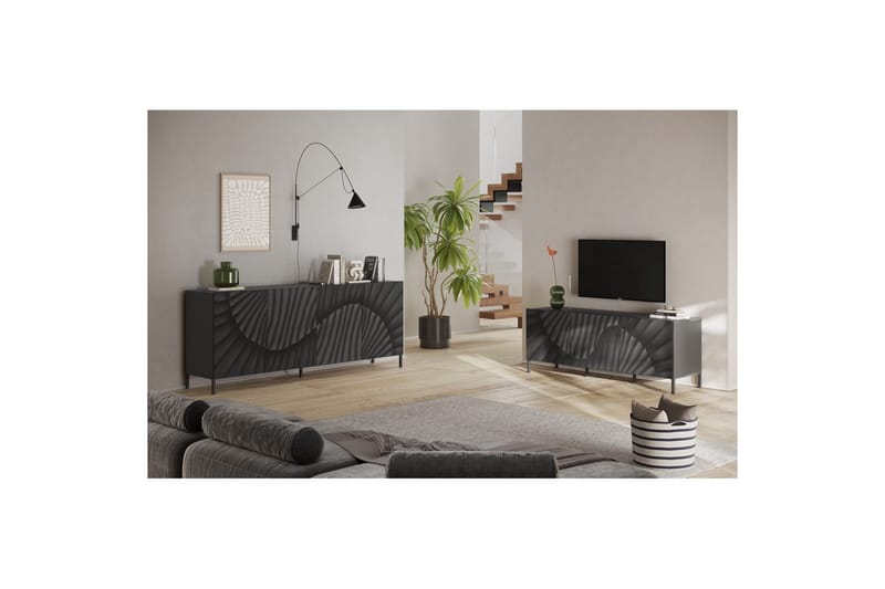 Hawell TV-bord 181 cm - Mørkegrå - Møbler - TV borde & mediemøbler - TV-borde