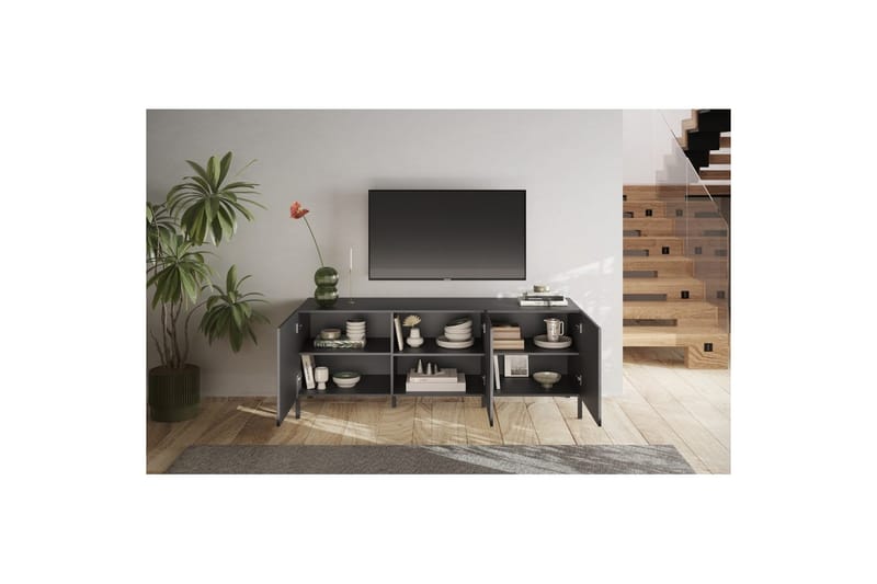 Hawell TV-bord 181 cm - Mørkegrå - Møbler - TV borde & mediemøbler - TV-borde