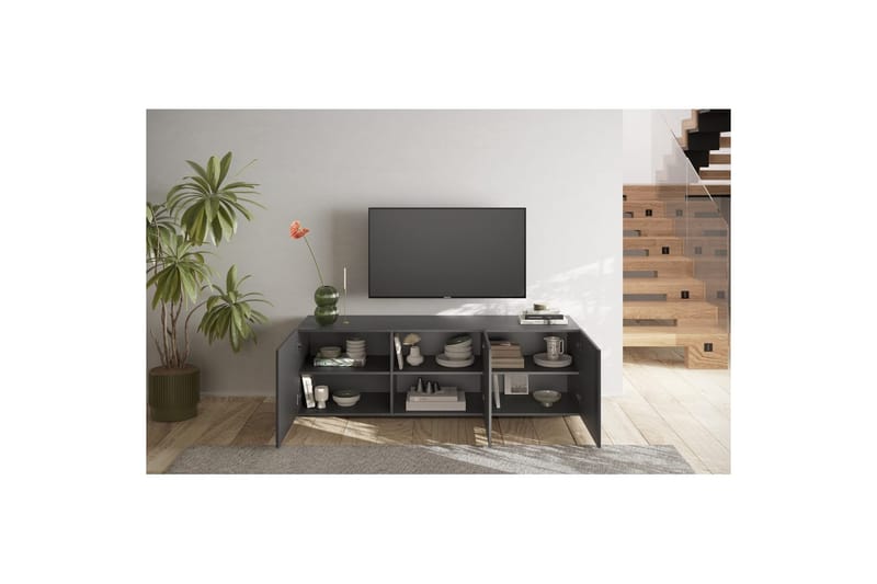 Hawell TV-bord 181 cm - Mørkegrå - Møbler - TV borde & mediemøbler - TV-borde