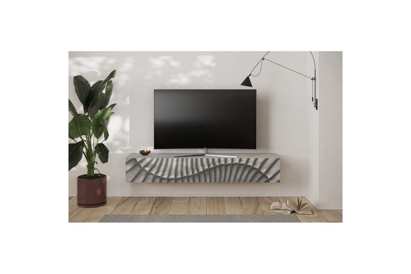 Hawell Væghængt TV-bord 180 cm - Grå - Møbler - TV borde & mediemøbler - TV-borde