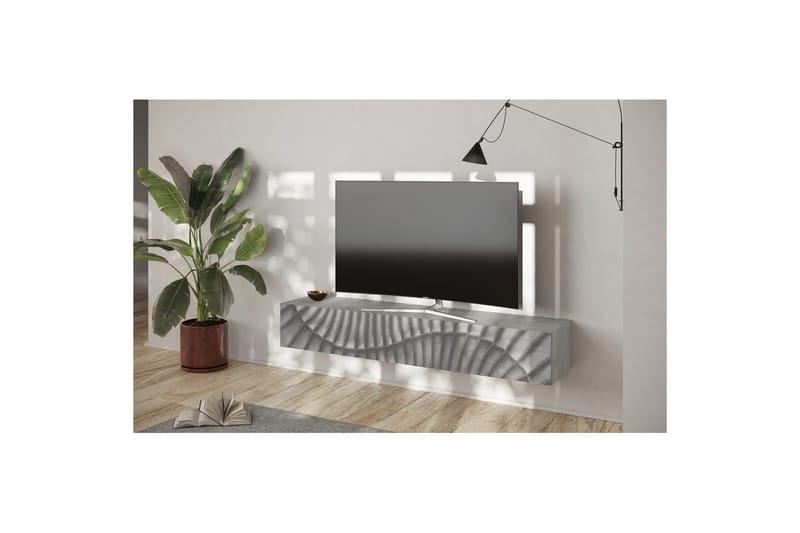 Hawell Væghængt TV-bord 180 cm - Grå - Møbler - TV borde & mediemøbler - TV-borde