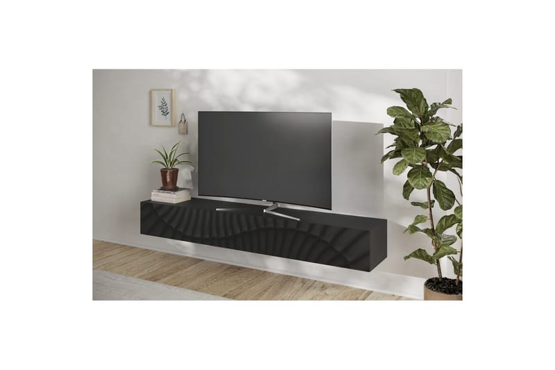 Hawell Væghængt TV-bord 210 cm - Mørkegrå - Møbler - TV borde & mediemøbler - TV-borde