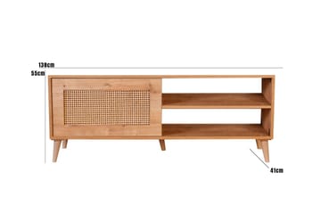 Hazeran Gulvstående Tv-bord 138 cm med Opbevaring i Eg - Brun - Møbler - TV borde & mediemøbler - TV-borde