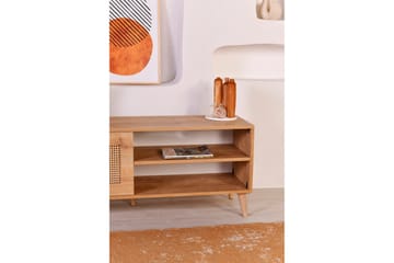 Hazeran Gulvstående Tv-bord 138 cm med Opbevaring i Eg - Brun - Møbler - TV borde & mediemøbler - TV-borde