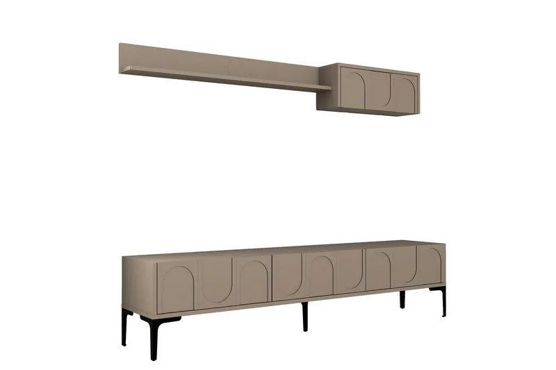 Hazim Tv-bænk 180 cm, Sort