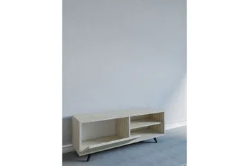 Hazle Gulvstående Tv-bænk 120 cm med Opbevaring i Træ - Beige - Møbler - TV borde & mediemøbler - TV-borde