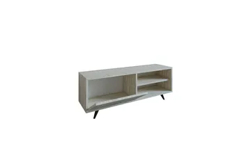 Hazle Gulvstående Tv-bænk 120 cm med Opbevaring i Træ - Beige - Møbler - TV borde & mediemøbler - TV-borde