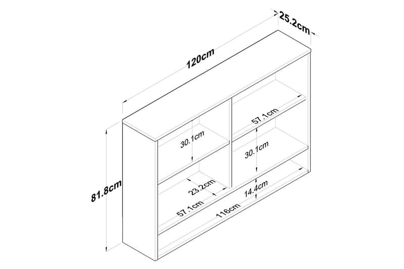 Heba TV-skab 120 cm - Hvid - Møbler - TV borde & mediemøbler - TV-skab