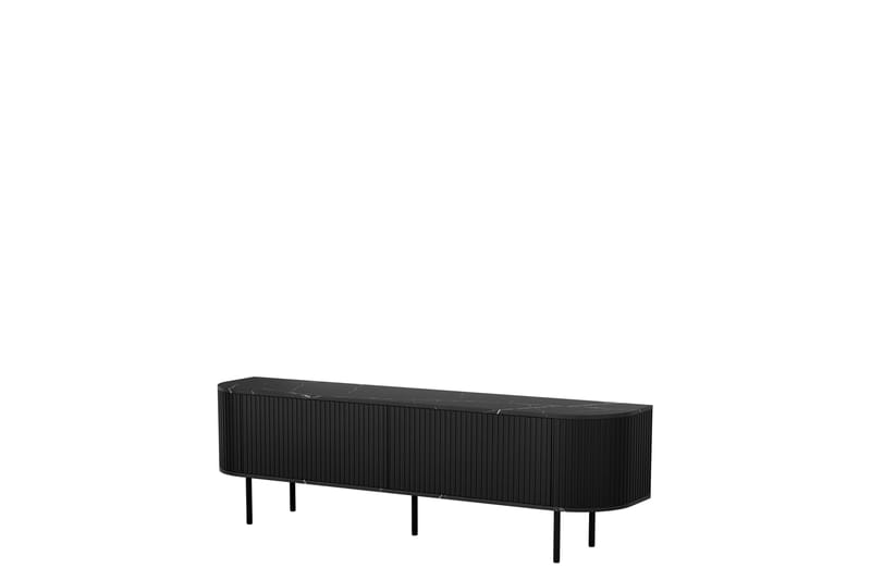 Hemanti TV-bænk 180 cm - Sort - Møbler - TV borde & mediemøbler - TV-borde