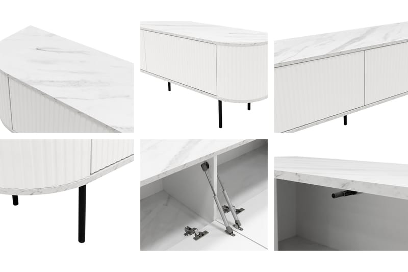 Hemanti TV-bænk 180 cm - Sort - Møbler - TV borde & mediemøbler - TV-borde