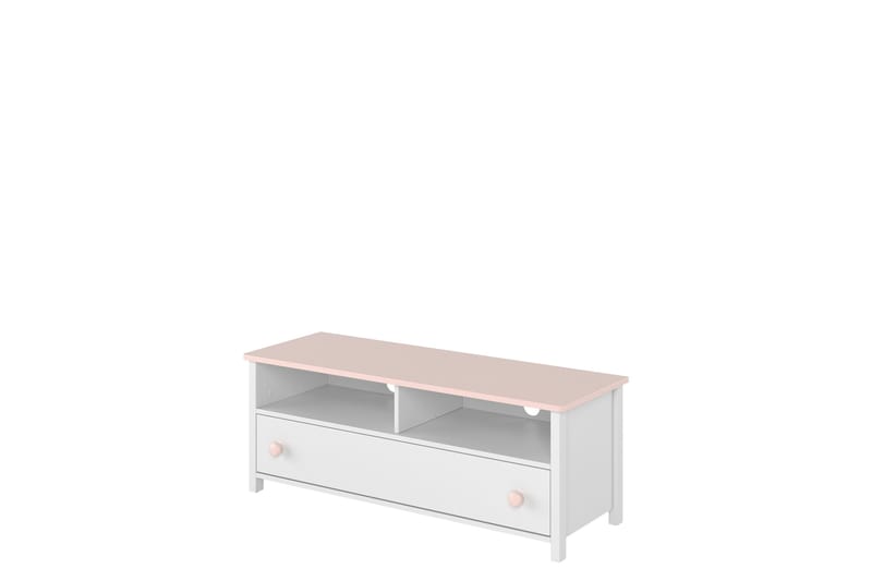 Hilts TV-bænk 120x42 cm - Hvid/Pink - Møbler - TV borde & mediemøbler - TV-borde