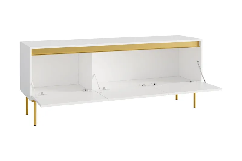 Hollander Tv-bænk 150 cm - Hvid/Guld - Møbler - TV borde & mediemøbler - TV-borde