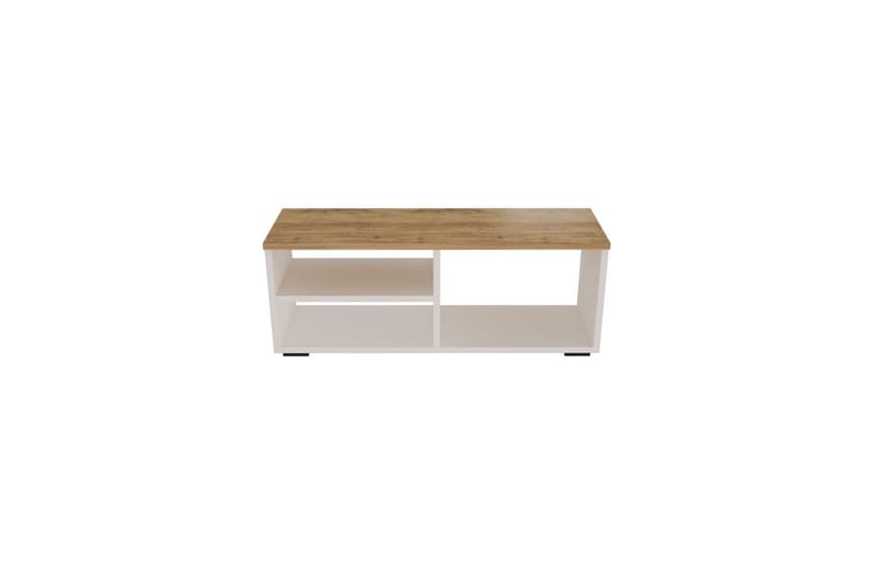 Hollowmere Tv-bænk 115 cm - Mellemfarvet træ/Hvid - Møbler - TV borde & mediemøbler - TV-borde
