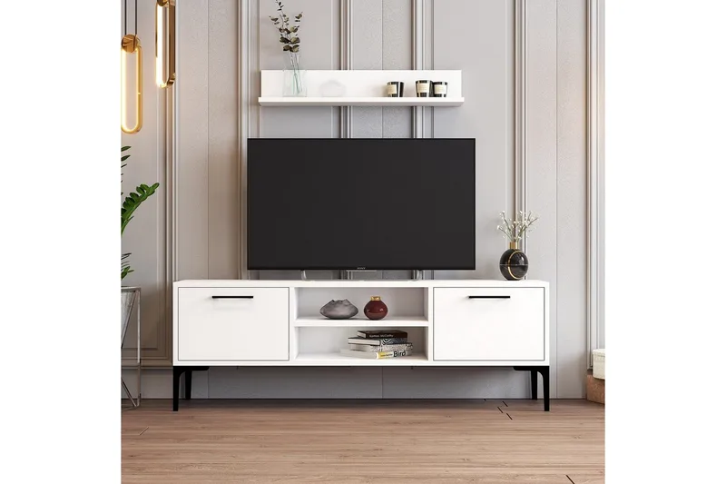 Holter TV-møbelsæt 140x30 cm - Hvid - Møbler - TV borde & mediemøbler - Tv-møbelsæt