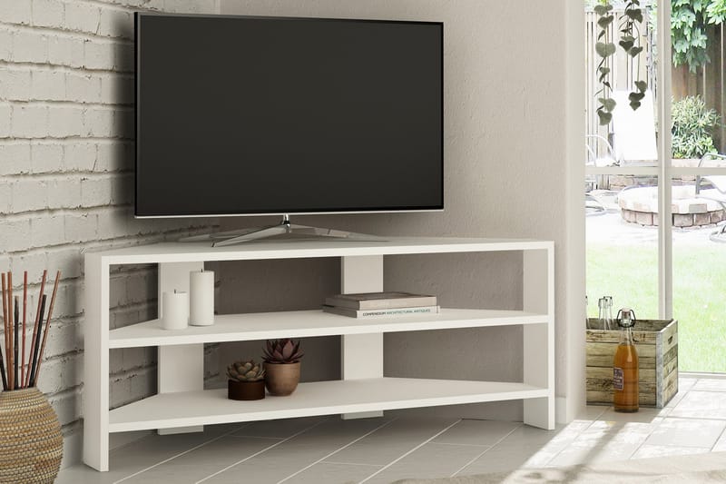 Homitis TV-bænk 114 cm - Hvid - TV-borde
