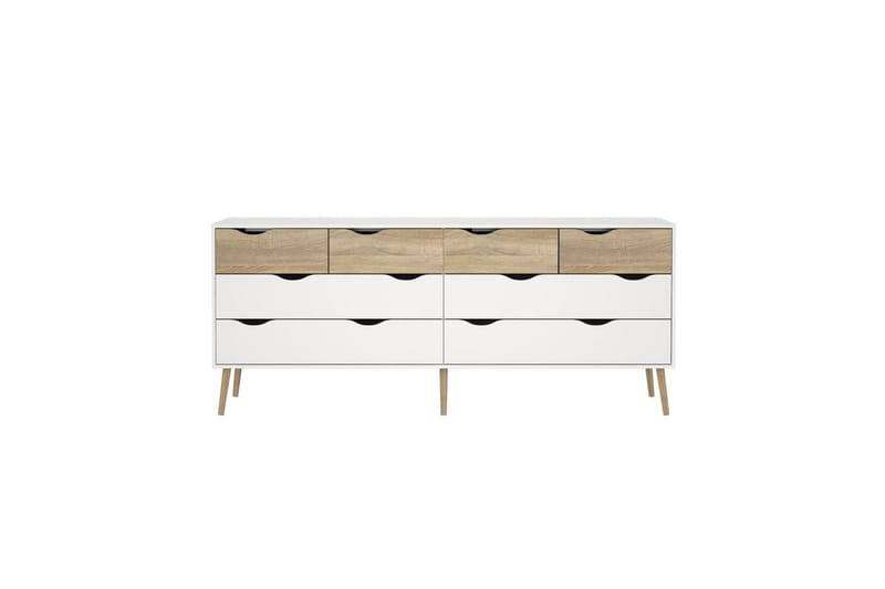 Hostafranc TV-bænk 196 cm - Hvid/Natur - Møbler - TV borde & mediemøbler - TV-borde
