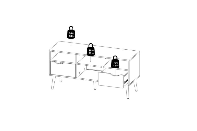 Hostafranc tv-bænk 57,4 cm - Møbler - TV borde & mediemøbler - TV-borde