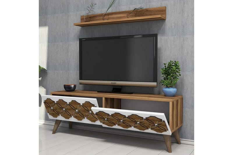 Hovdane TV-møbelsæt 120 cm - Brun - Tv-møbelsæt