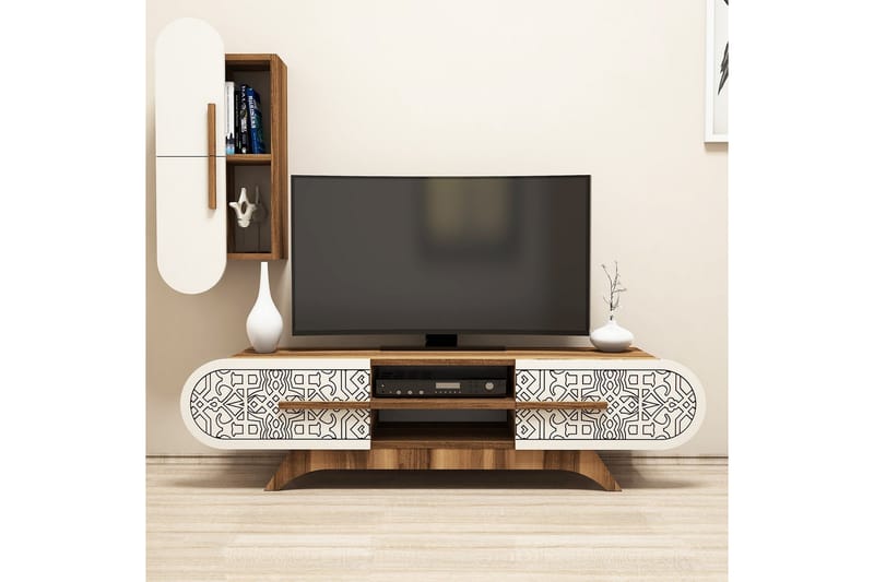 Hovdane TV-møbelsæt 145 cm - Brun - Tv-møbelsæt
