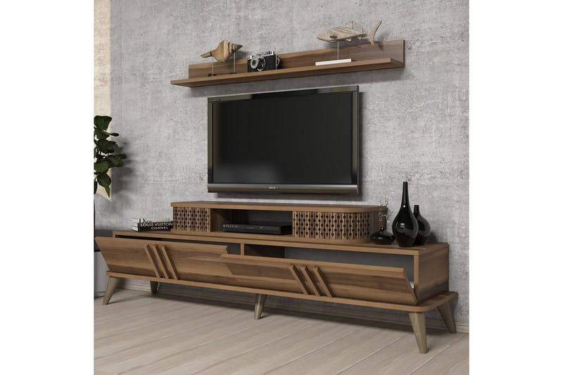 Hovdane TV-møbelsæt 168 cm - Brun - Tv-møbelsæt