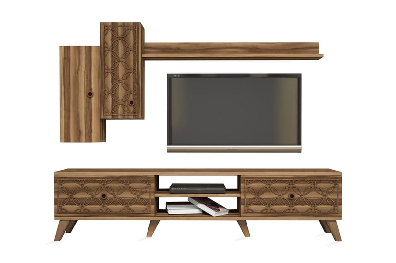 Hovdane TV-møbelsæt 180 cm - Brun - Tv-møbelsæt
