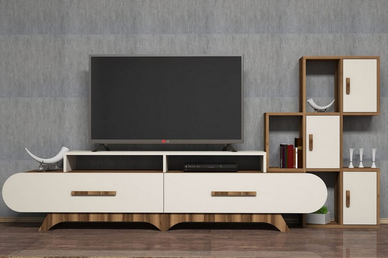 Hovdane TV-møbelsæt 205 cm - Brun - Tv-møbelsæt
