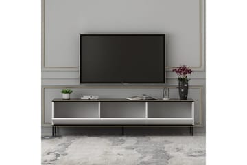 Imaj Gulvstående Tv-bænk 180 cm med Opbevaring i Malet Træ - Hvid - Møbler - TV borde & mediemøbler - TV-borde