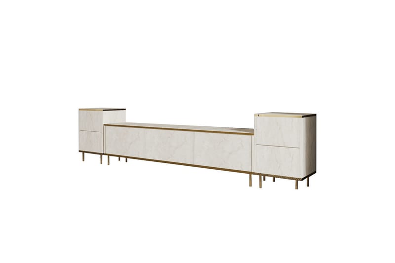 Imaj Tv-bænk 180 cm, Beige/Guld