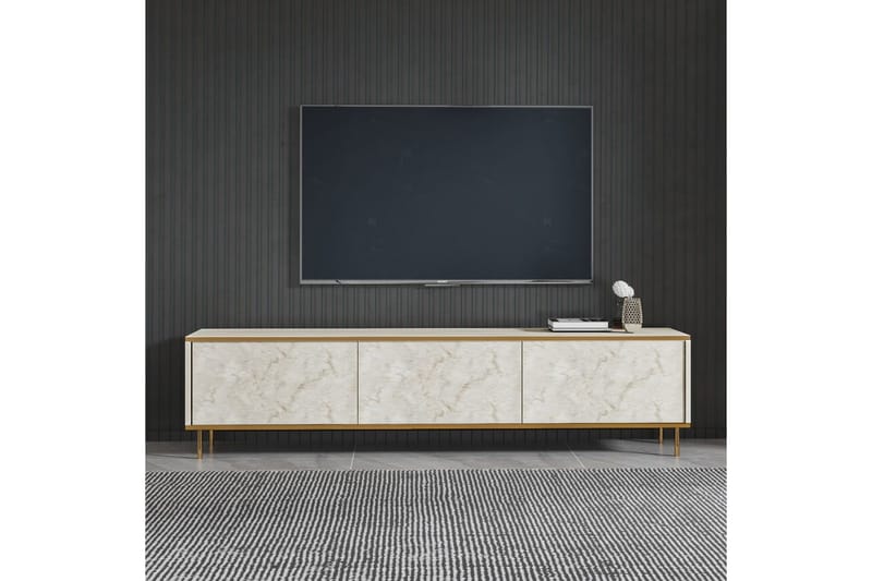 Imaj Tv-bænk 180 cm - Guld/Taupe - Møbler - TV borde & mediemøbler - TV-borde