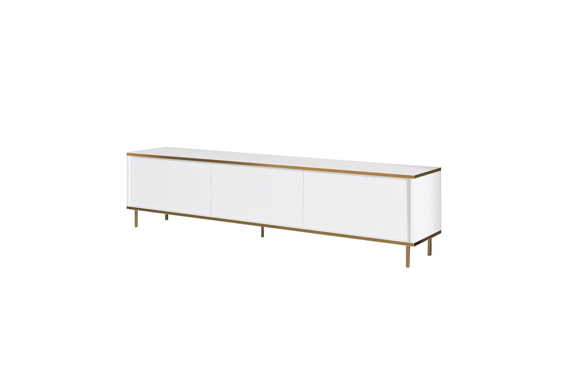 Imaj Tv-bænk 180 cm - Hvid/Guld - Møbler - TV borde & mediemøbler - TV-borde